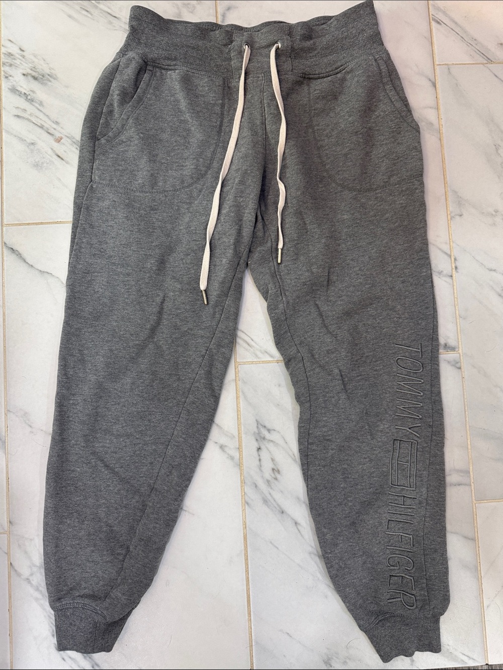 Tommy Hilfiger Heather Gray Logo Sweatpants